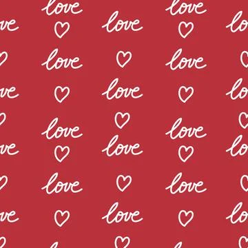 Seamless pattern love with heart design for valentines day, print, web, wrapping Stock Illustration