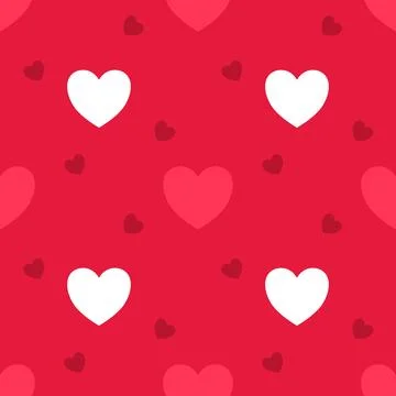 Seamless pattern with love hearts, valentine's day, background, wrapping. vector Stock Illustration