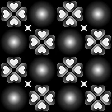 Seamless pattern love icon layerend with solid background Stockillustratie