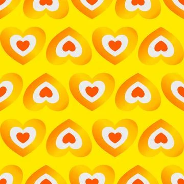 Seamless pattern love icon layerend with solid background Ilustração Stock