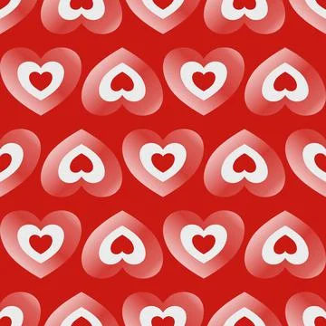 Seamless pattern love icon layerend with solid background Ilustração Stock