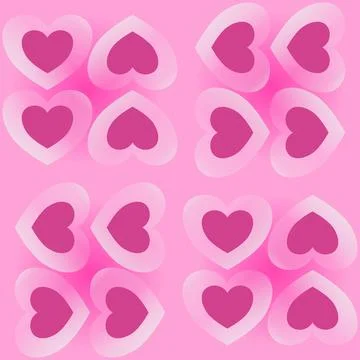 Seamless pattern love icon layerend with solid background 스톡 일러스트