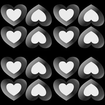 Seamless pattern love icon layerend with solid background Иллюстрация