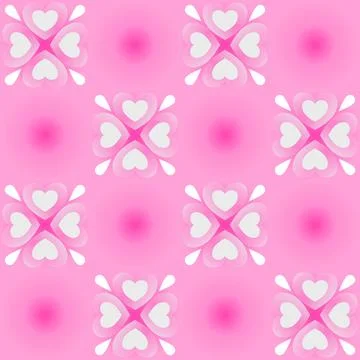 Seamless pattern love icon layerend with solid background Stock-Illustration