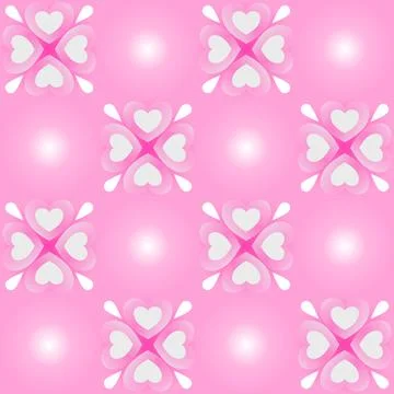 Seamless pattern love icon layerend with solid background Ilustração Stock