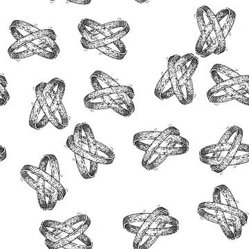 Seamless pattern love ring wedding sketch hand drawn イラスト素材