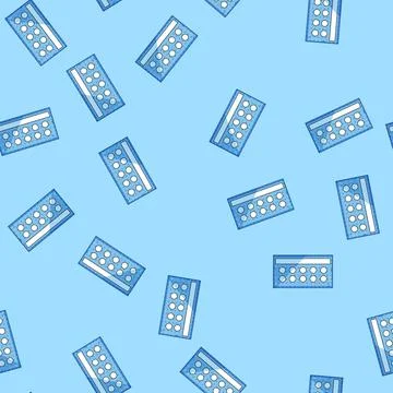 Seamless pattern Loyalty card with blank spaces for customer stamps Stock Illustration