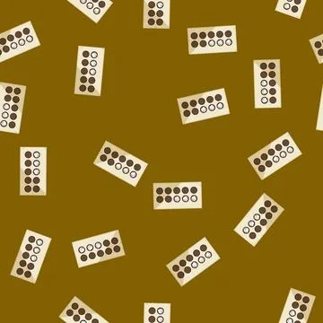 Seamless pattern Loyalty card with three stamps promoting customer rewards Stock Illustration