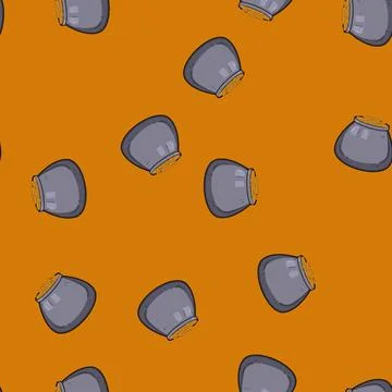 Seamless pattern luck leprechaun gold pot cartoon vector Stock Illustration
