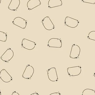 Seamless pattern luminous starry frame cartoon vector Stock Illustration