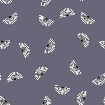 Seamless pattern lunar chinese fan cartoon vector Stock Illustration