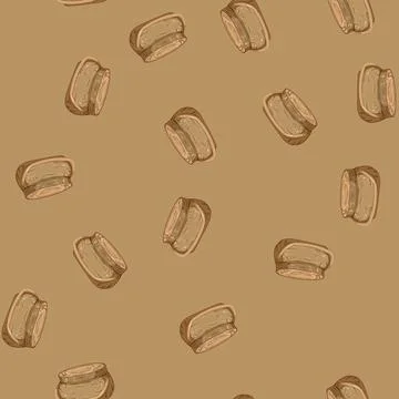 Seamless pattern lunch picnic basket cartoon vector Illustrazione stock