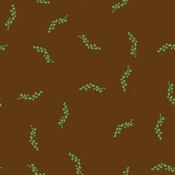 Seamless pattern lush green ivy cartoon vector Stock Illustration