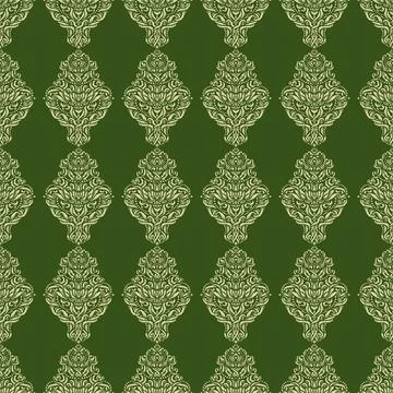 Seamless pattern with luxurious floral ornaments.  Stock Illustration