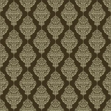 Seamless pattern with luxurious floral ornaments.  Stock Illustration