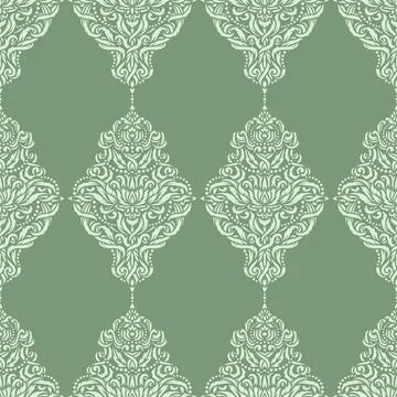 Seamless pattern with luxurious floral ornaments.  Stock Illustration