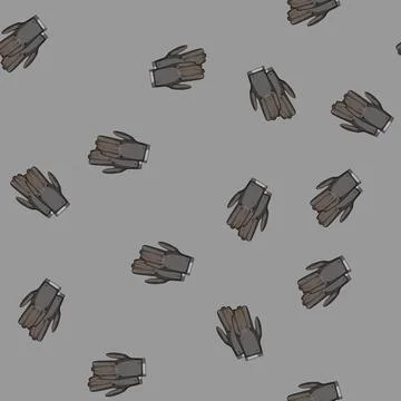 Seamless pattern luxury leather gloves cartoon vector 스톡 일러스트