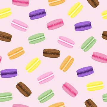 Seamless pattern with macarons. Stock Illustration