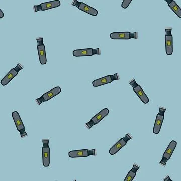 Seamless pattern machine hair clipper cartoon vector Stockillustratie