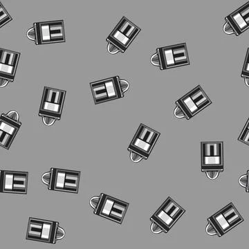 Seamless pattern machine juicer kitchen cartoon vector Illustrazione stock