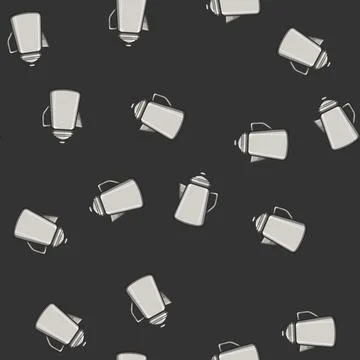 Seamless pattern machine percolator pot coffee cartoon vector Stock Illustration