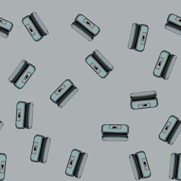Seamless pattern machine sandwich maker cartoon vector Stock Illustration
