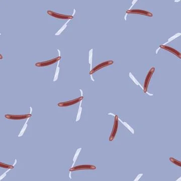 Seamless pattern machine shaver handle cartoon vector 库存插图
