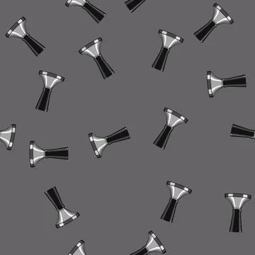 Seamless pattern machine tamper coffee cartoon vector Stock Illustration