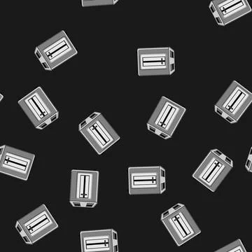 Seamless pattern machine toaster bread cartoon vector イラスト素材