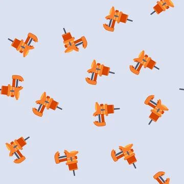 Seamless pattern machine vice clamping tool for workshops and industry Stock Illustration