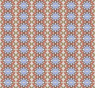 Seamless pattern made from blue asian traditional bowl lid Stock Illustration