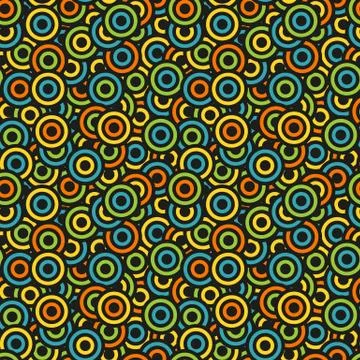 Seamless pattern made of colorful circles Stock Illustration