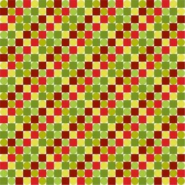 Seamless pattern made of colorful circles and squares, bright and possitive.. Stock Illustration