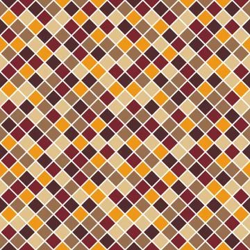 Seamless pattern made of colorful rhombuses with white lining, mosaic texture Stock Illustration