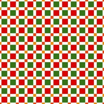 Seamless pattern made of colorful squres in festive christmas colors Stock Illustration