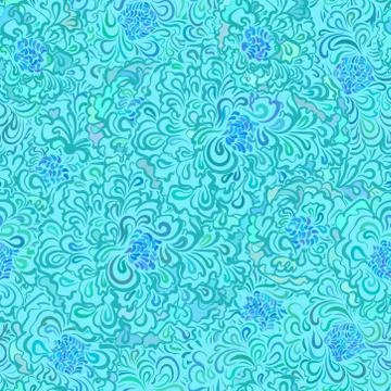 Seamless pattern made of curls and swirls Stock Illustration