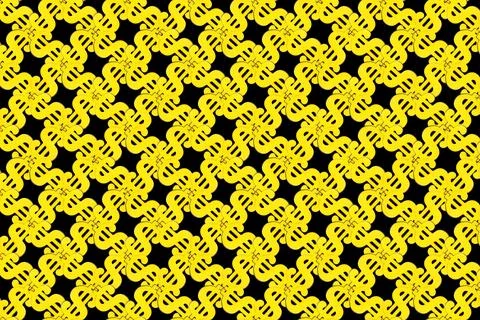 Seamless Pattern Made from Golden Dollar Signs Stock Photos