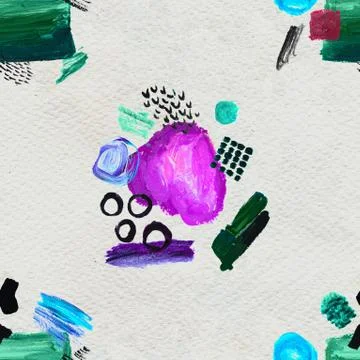 Seamless pattern made by hand drawn paint strokes. Stock Illustration