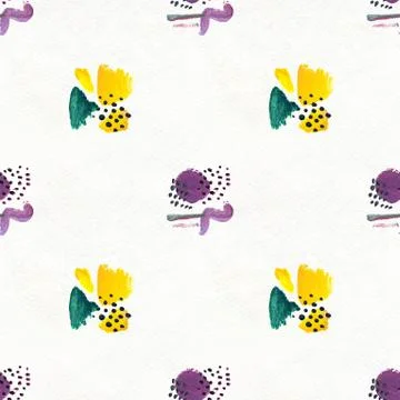 Seamless pattern made by hand drawn paint strokes. Stock Illustration