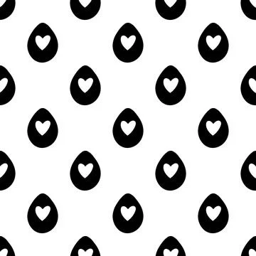 Seamless pattern made from hand drawn Easter eggs illustration. Isolated on Stock Illustration