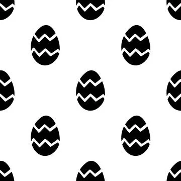 Seamless pattern made from hand drawn Easter eggs illustration. Isolated on Stock Illustration