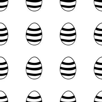 Seamless pattern made from hand drawn Easter eggs illustration. Isolated on w イラスト素材