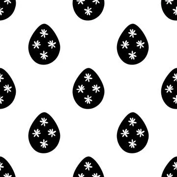 Seamless pattern made from hand drawn Easter eggs illustration. Isolated on Illustrazione stock