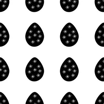 Seamless pattern made from hand drawn Easter eggs illustration. Isolated on 库存插图