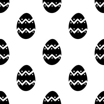 Seamless pattern made from hand drawn Easter eggs illustration. Isolated on Illustrazione stock