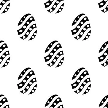 Seamless pattern made from hand drawn Easter eggs illustration. Isolated on 库存插图