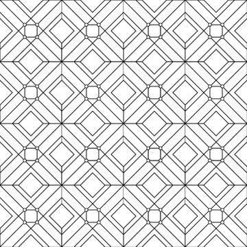 Seamless pattern made with linear square. simple geometric illustration. Stock Illustration