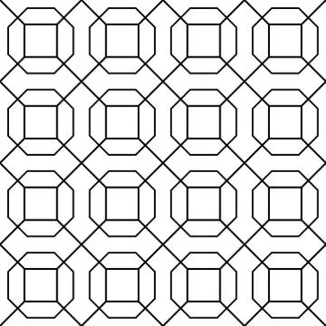 Seamless pattern made with linear square. simple geometric illustration. Stock Illustration