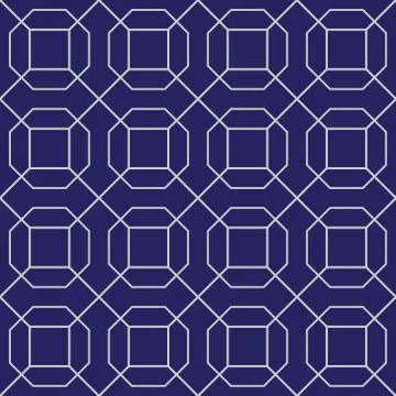 Seamless pattern made with linear square. simple geometric illustration. Stock Illustration