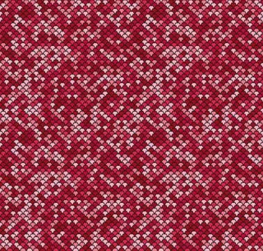 Seamless pattern made of overlay hexagons in shades of red and pink Stock Illustration